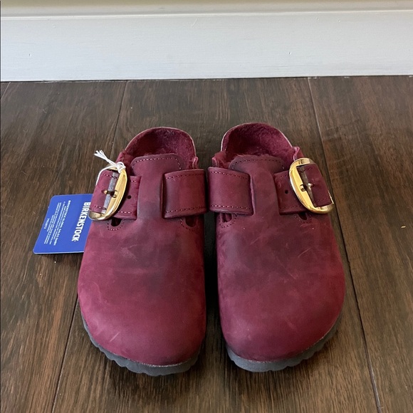 NWT BIRKENSTOCK BIG BUCKLE Boston Shearling Clogs! - Picture 7 of 11